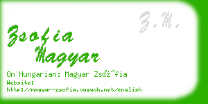 zsofia magyar business card